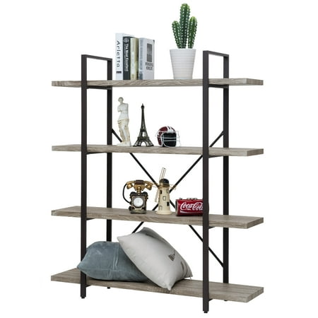 metal bookcase industrial rustic ollieroo tier rustic vintage bookcase industrial bookshelf grain wood and metal shelves furniture metal bookcase industrial rustic ollieroo tier rustic vintage bookcase industrial bookshelf grain wood and metal shelves furniture